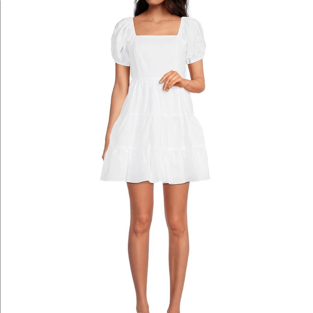 Chelsea & Violet
Square Neck Short Puff Sleeve Tie Back Ruffle Tiered Dress🌺